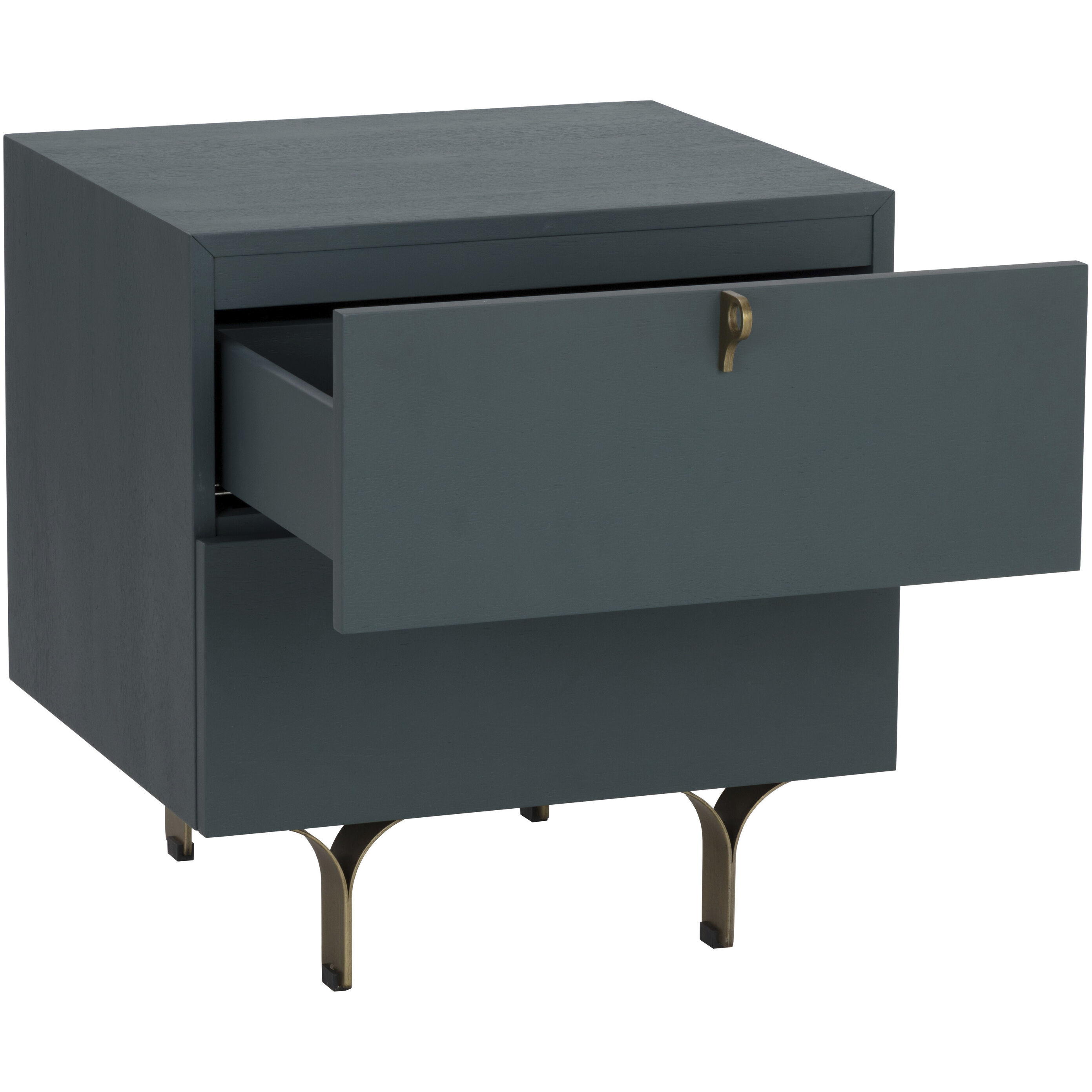Celine 20.5 X 19.75 inch Teal Night Stand, Small